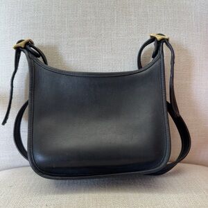 Vintage Coach Black Leather Bag
